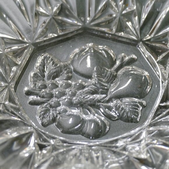 Vintage Federal Clear Glass Fruit Dish/Bowl - Pioneer Pattern w/ Ruffle Edge - Picture 5 of 15
